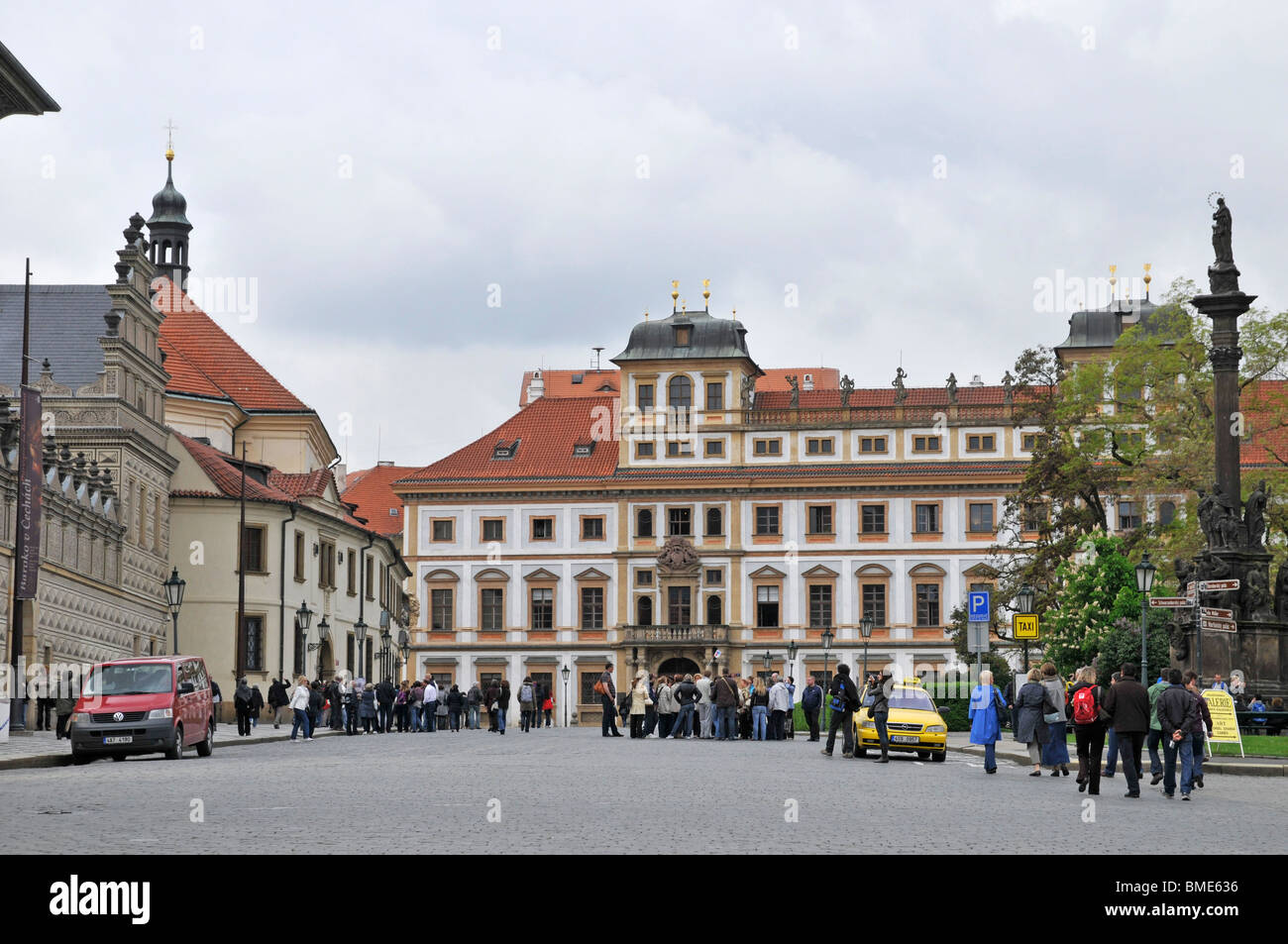 Square in front of Prague Castle,,  Prague, Czech Republic East Europa Stock Photo