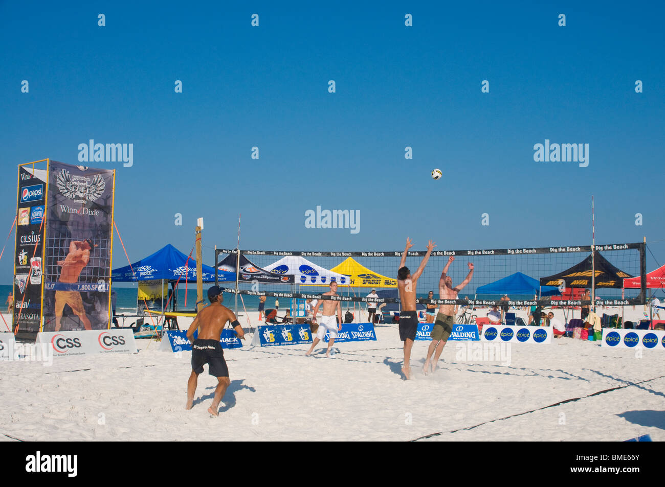 Volleyball tournament Siesta Key beach Sarasota Florida Stock Photo Alamy