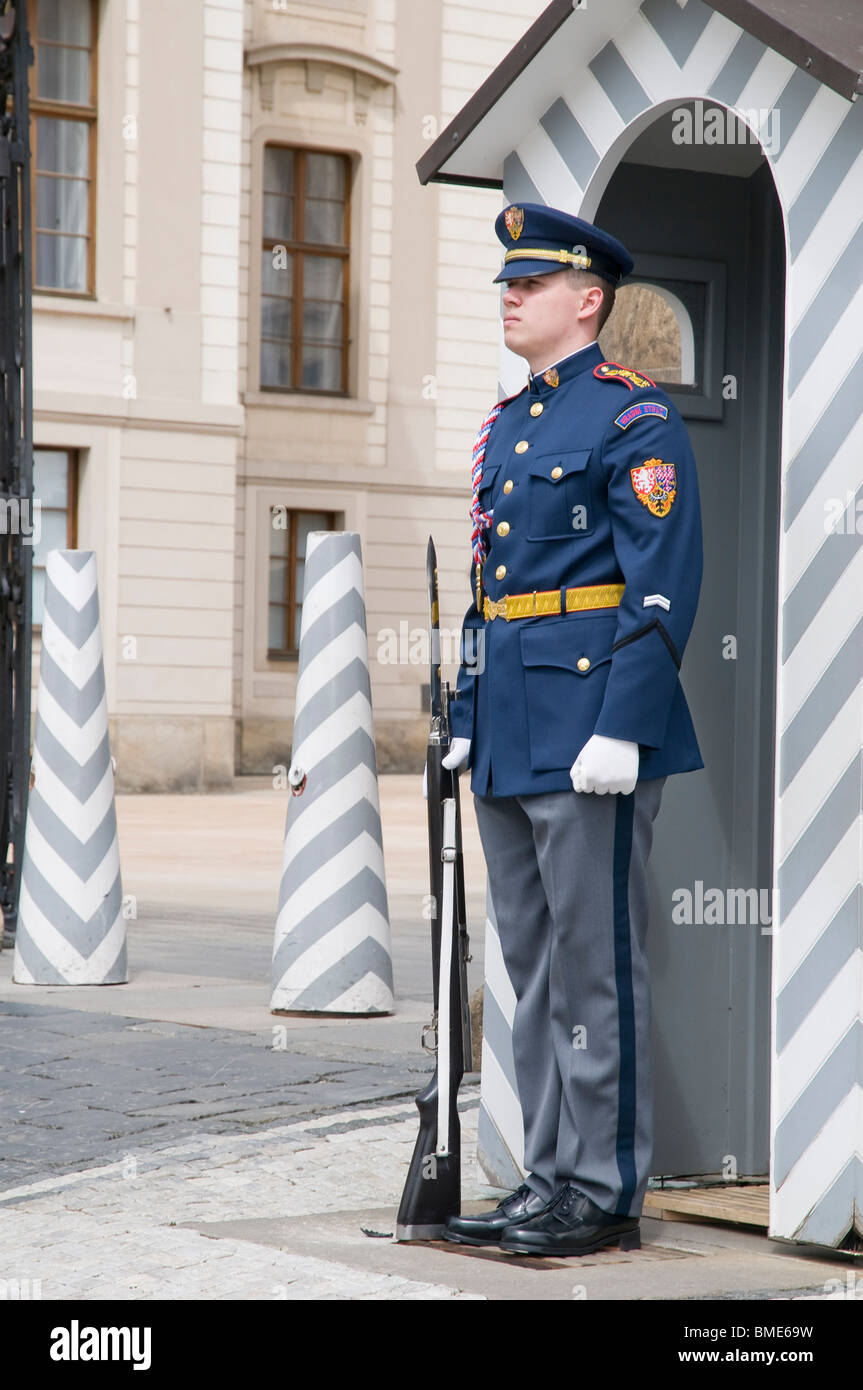 Castle guard, Prague, Czech Republic,  East Europe Stock Photo