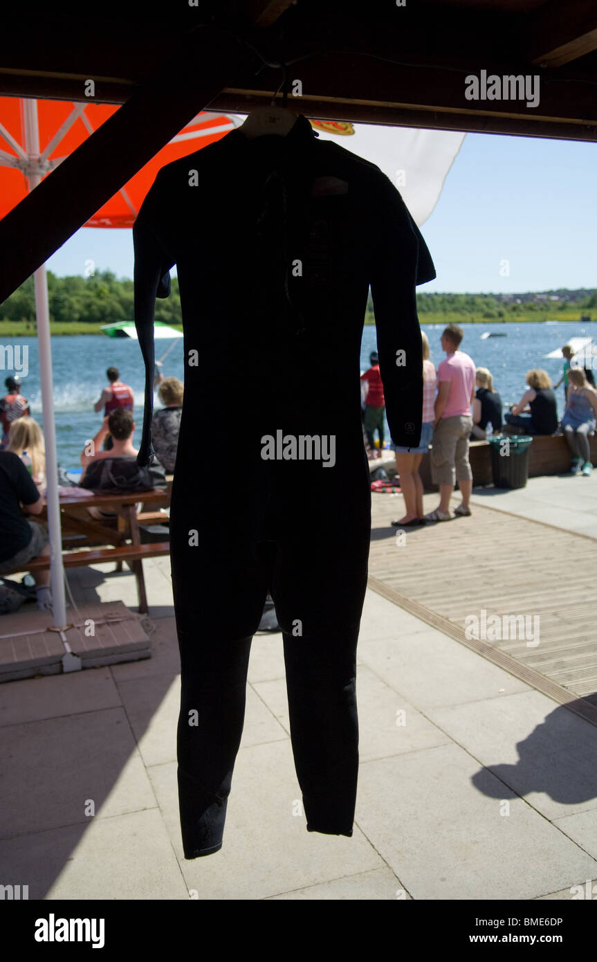 Wetsuit at Sheffield Cable Waterski Stock Photo