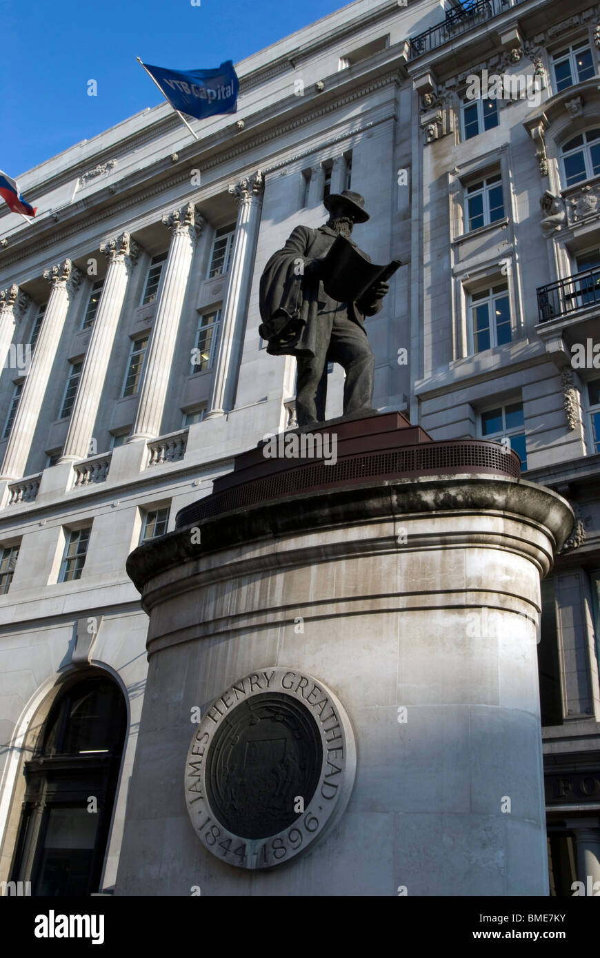 Statue of the civil engineer James Henry Greathead in the City of
