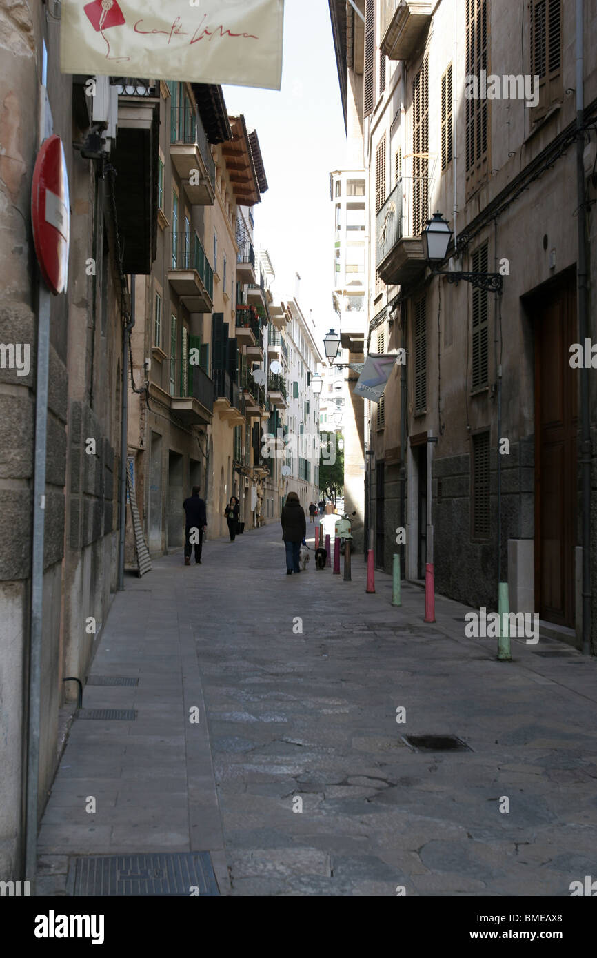 Palma de Mallorca Majorca Spain old district street City View Stock Photo