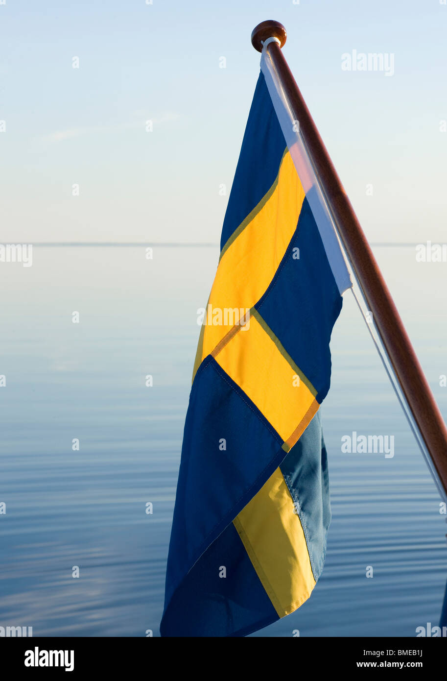View of Swedish flag Stock Photo