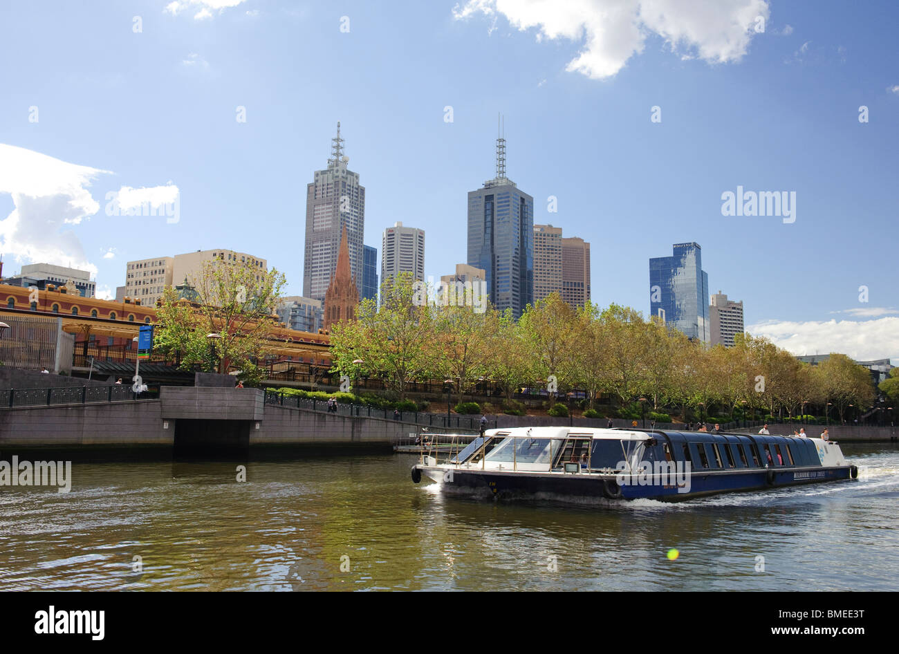 View of the Central Business District Melbourne and the Yarra River Stock Photo