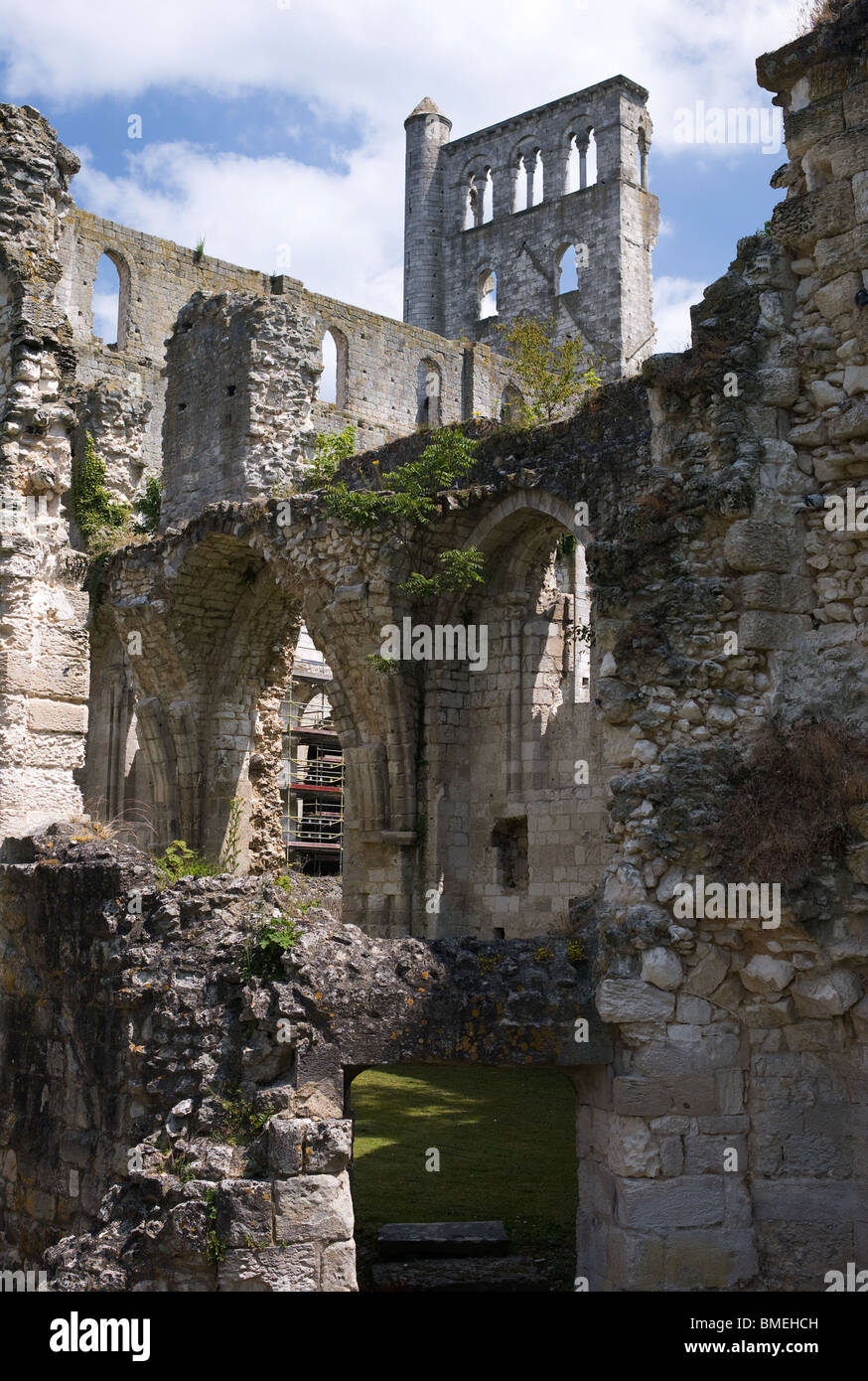 JUMIEGES ABBEY JUMIEGES, FRANCE Stock Photo