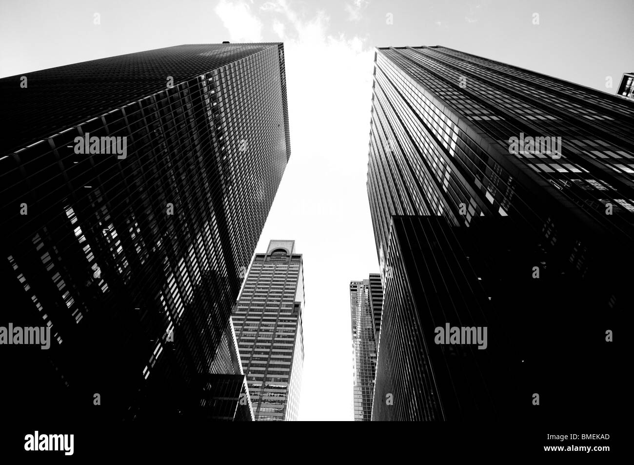 Tall skyscrapers view Black and White Stock Photos & Images - Alamy