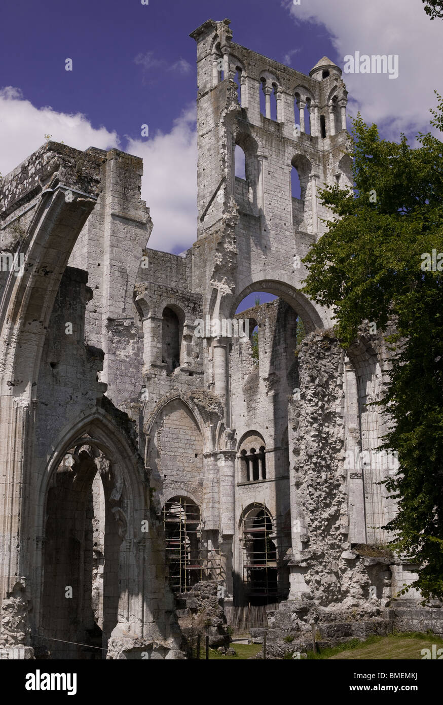 JUMIEGES ABBEY JUMIEGES, FRANCE Stock Photo