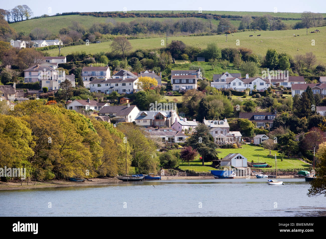 UK, England, Devon, Stoke Gabriel, expensive riverside properties