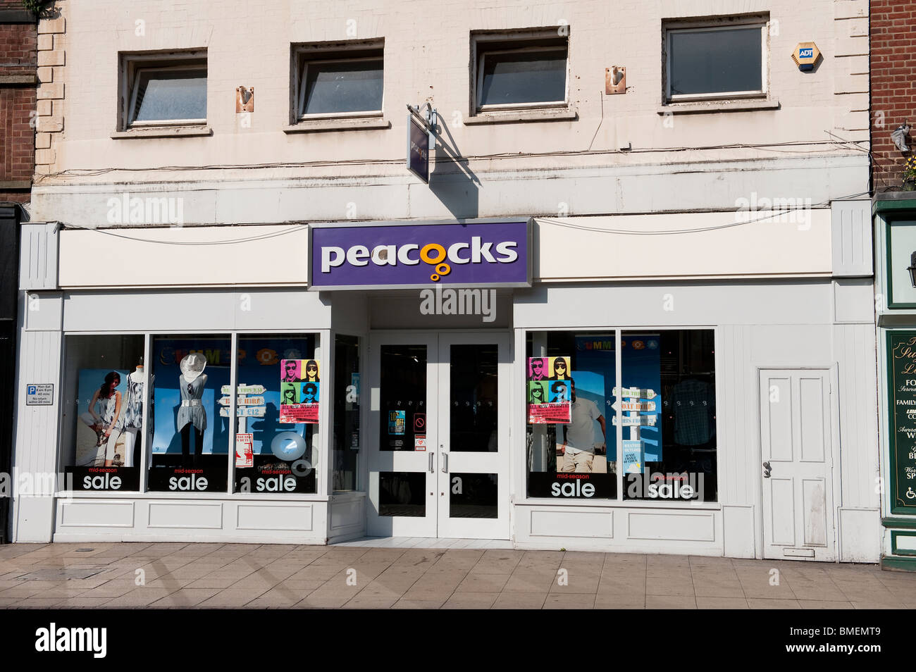 Peacocks clothing shop in an English town Stock Photo