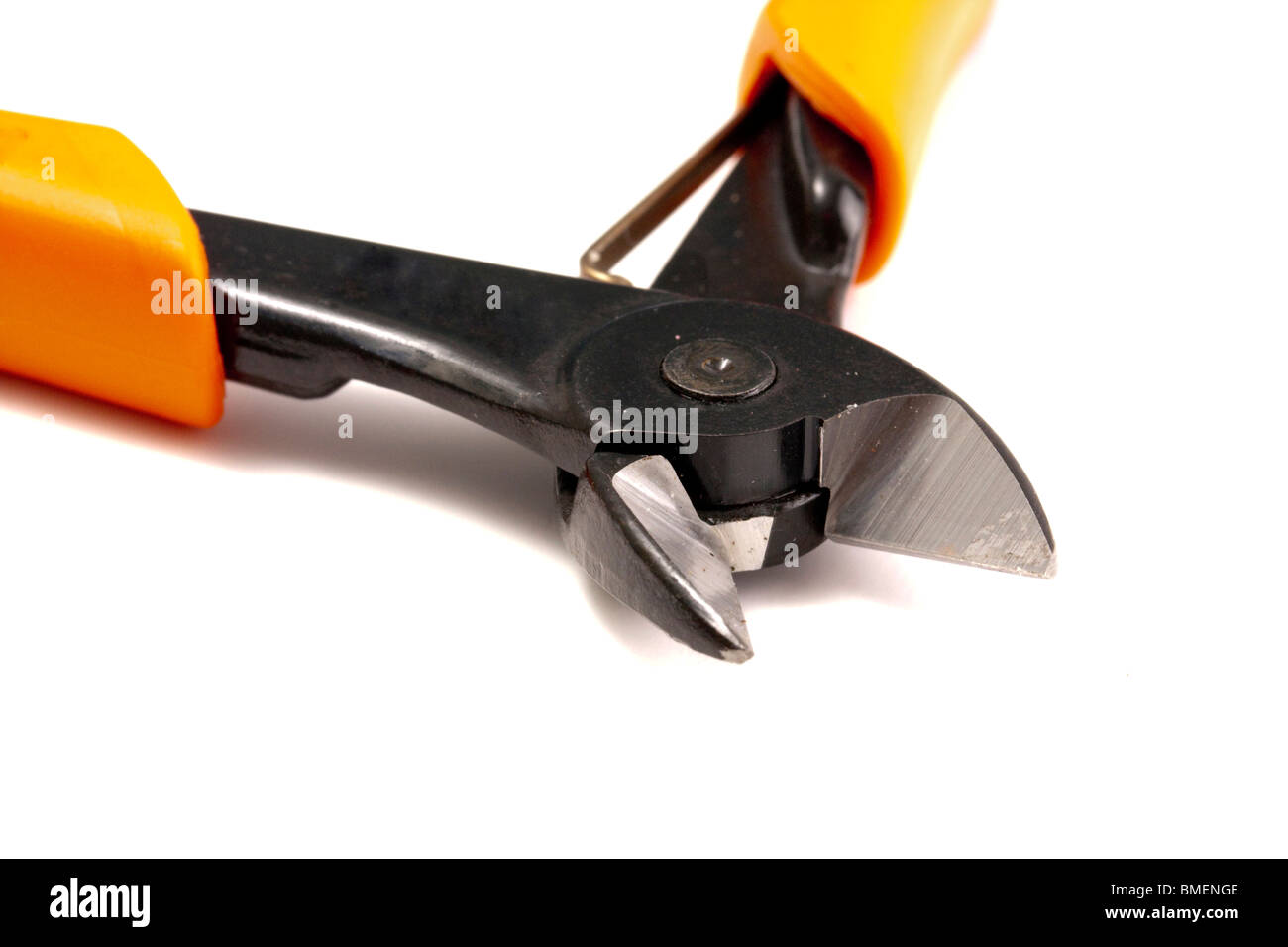 Side Cutters on white background Stock Photo