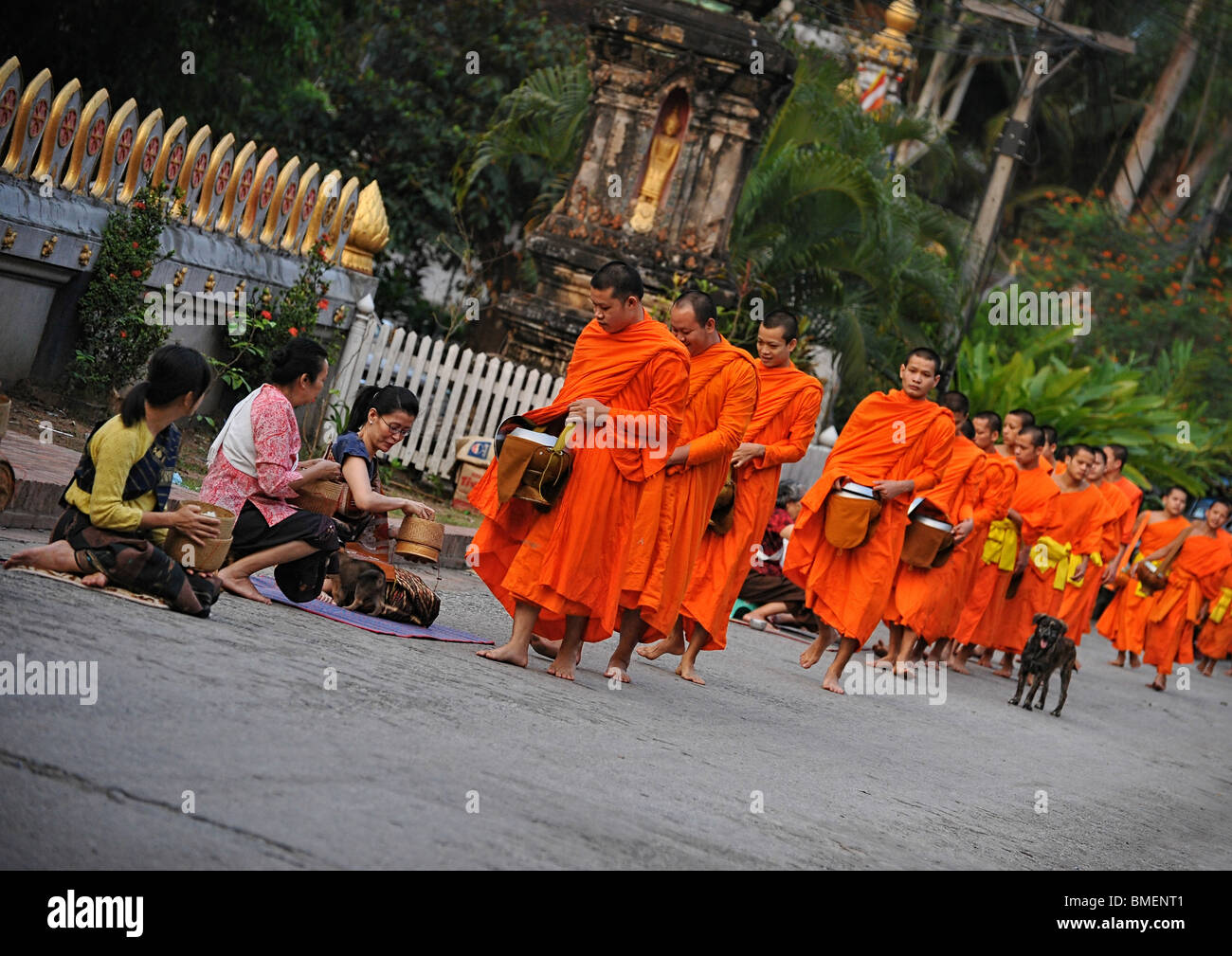 Monks - Luang Prabang Stock Photo