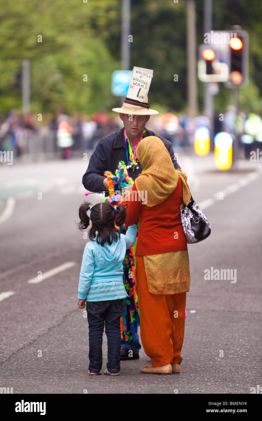 Street seller at the Luton International Carnival Stock Photo