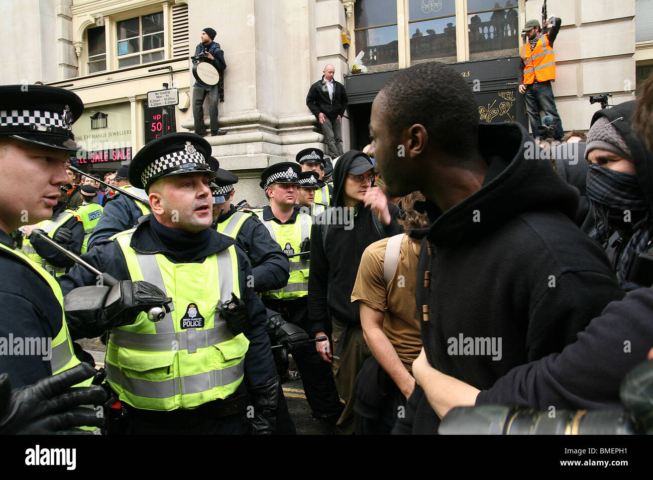 rioting at Bank Stock Photo - Alamy