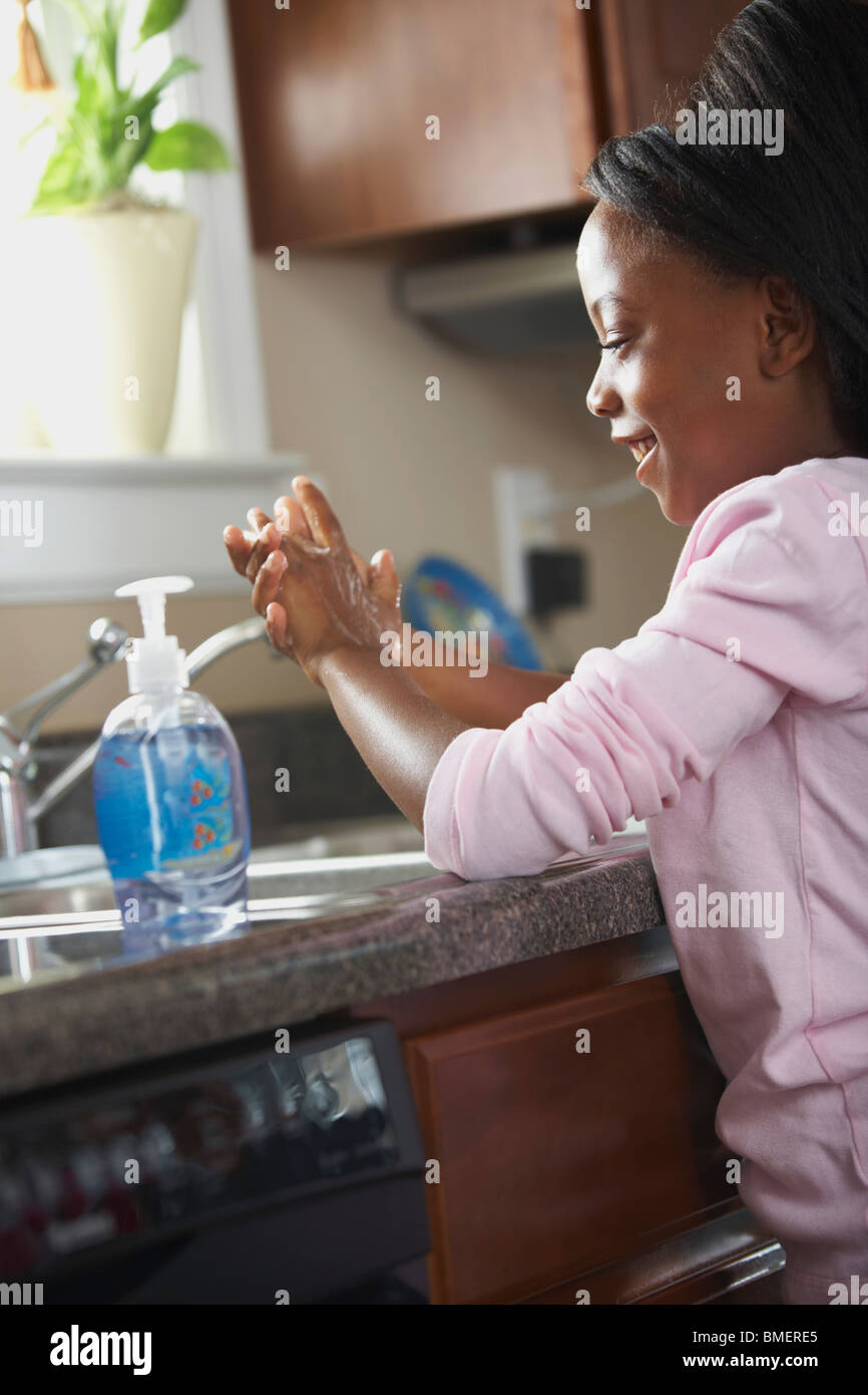 A Girl Washing Her Hands Stock Photo: 29829245 - Alamy