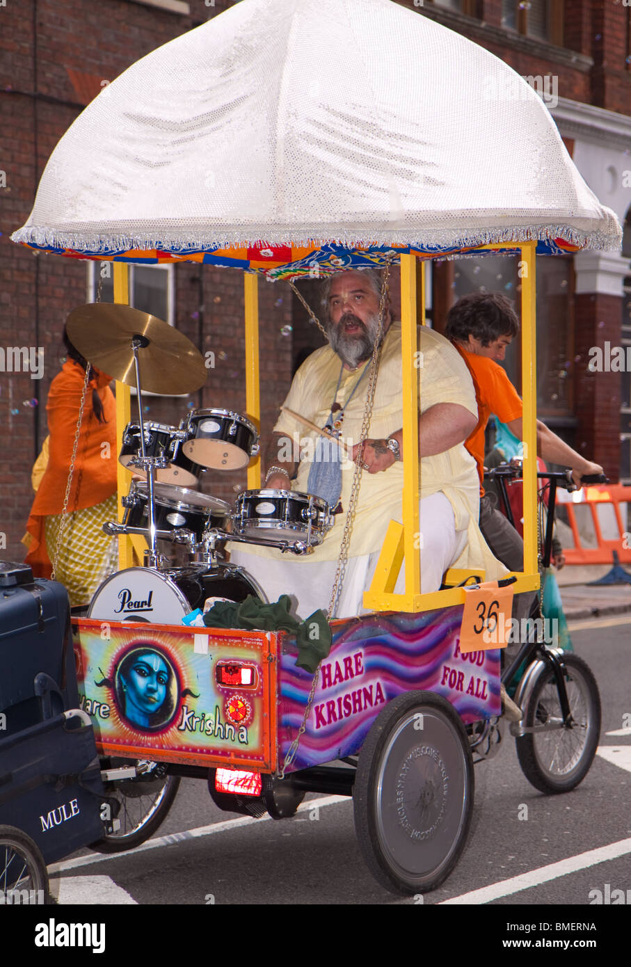 Hare Krishna at Luton International Carnival Stock Photo