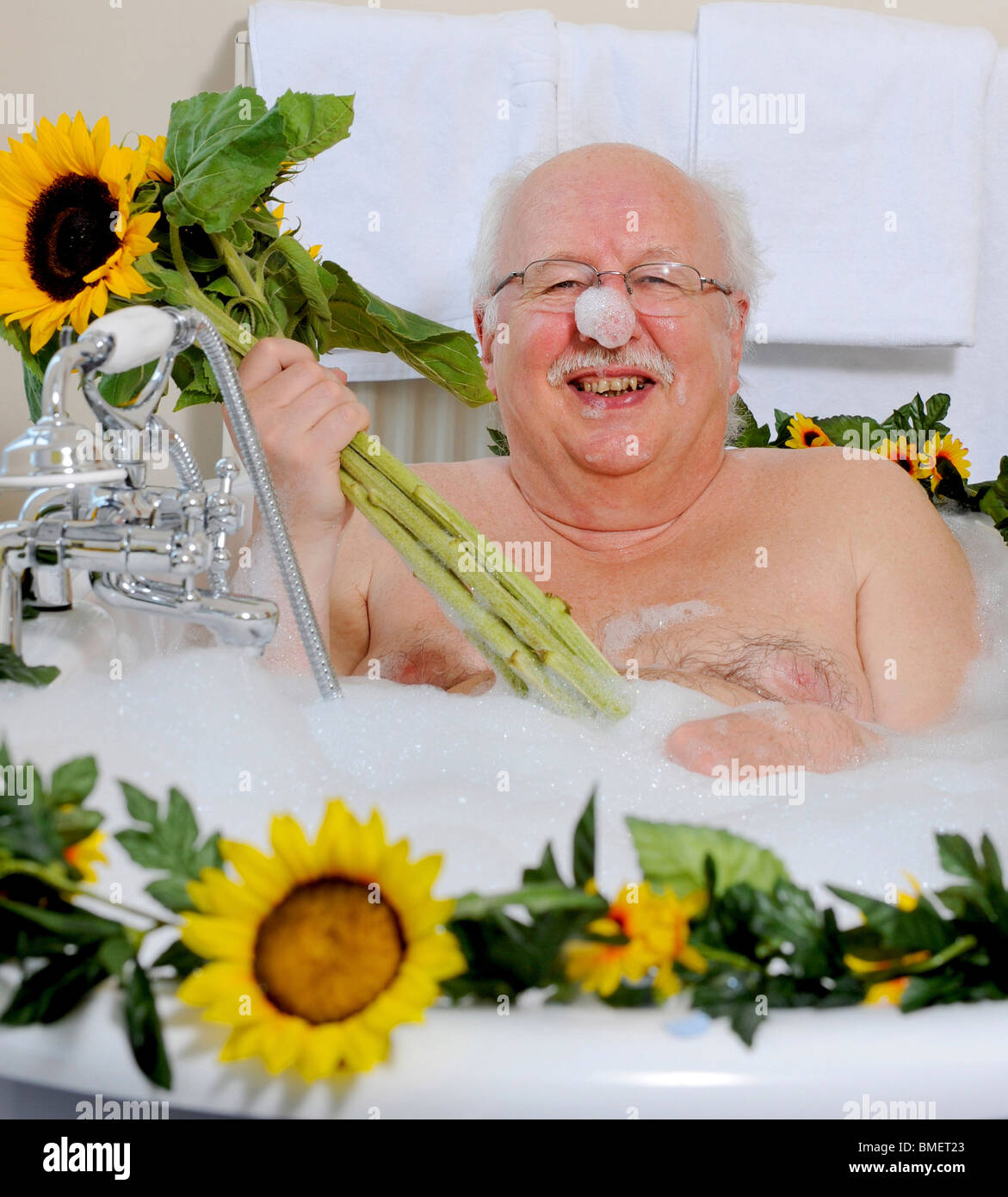 BBC weather man Michael Fish launches East Sussex Energy Partnership solar  energy scheme in the South East Stock Photo - Alamy