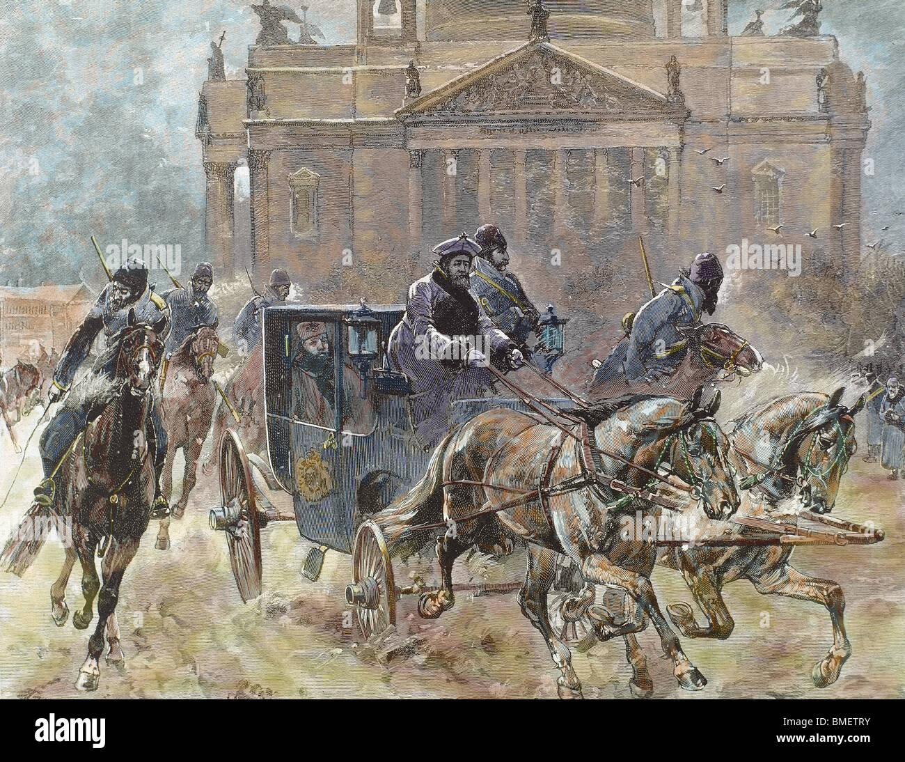 Russia russian horse carriage tsar hi-res stock photography