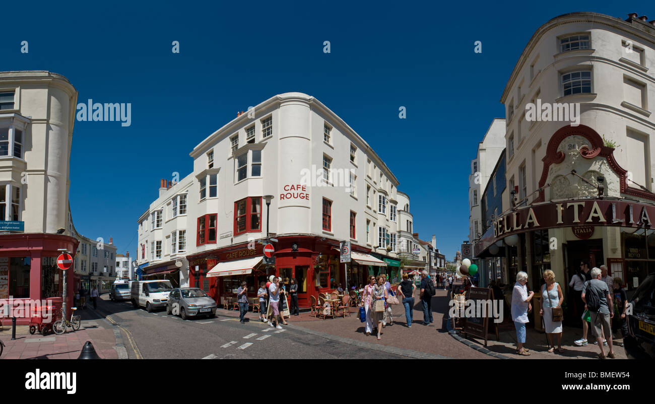 Panoramic views of Brighton: The Lanes. Stock Photo