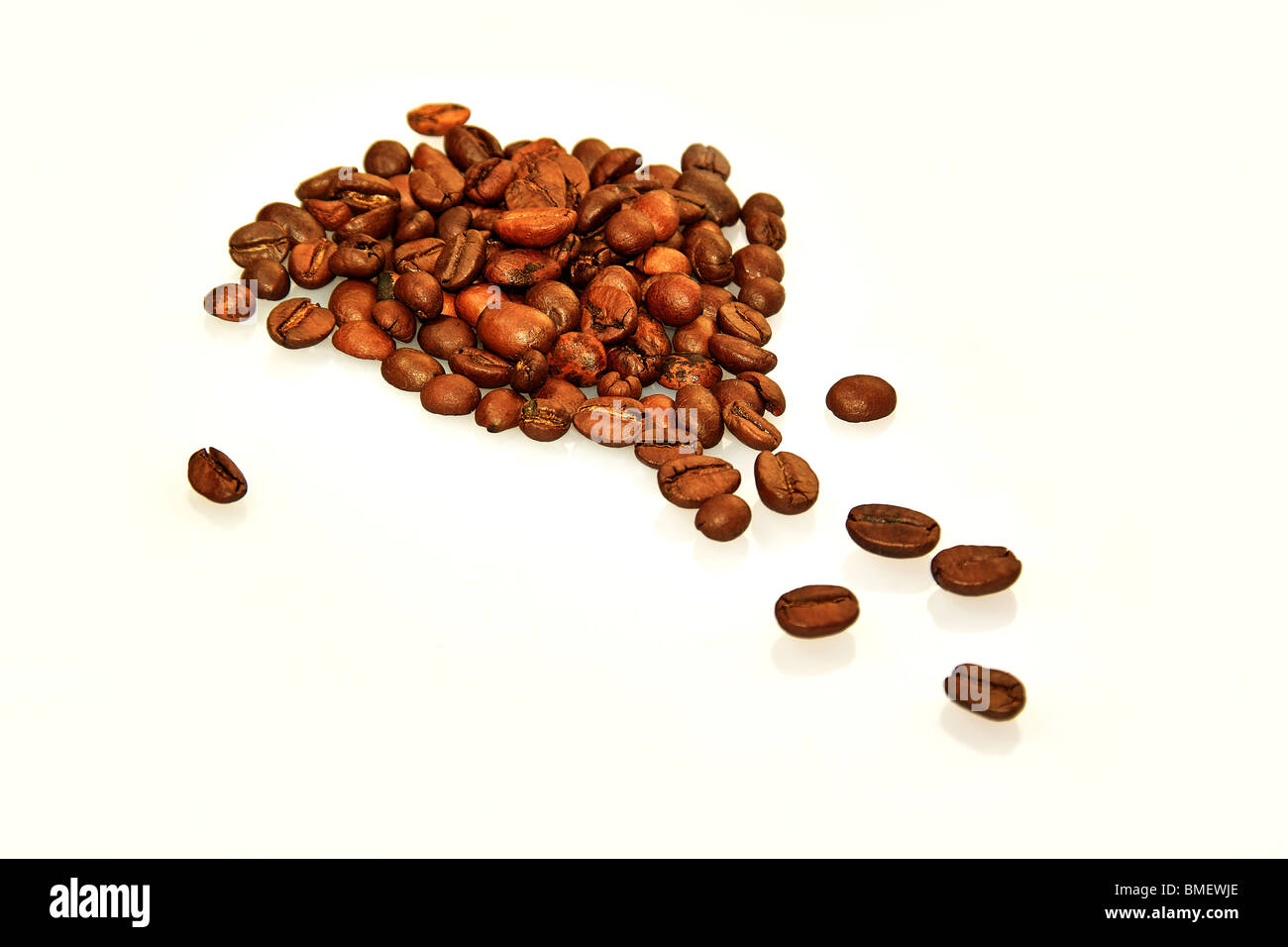 Mound of coffee beans Stock Photo