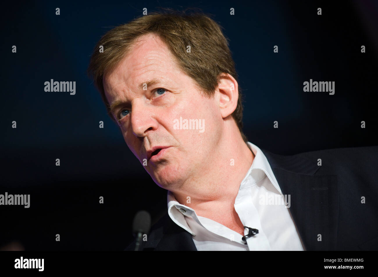 Alastair Campbell former British government spin doctor speaking on