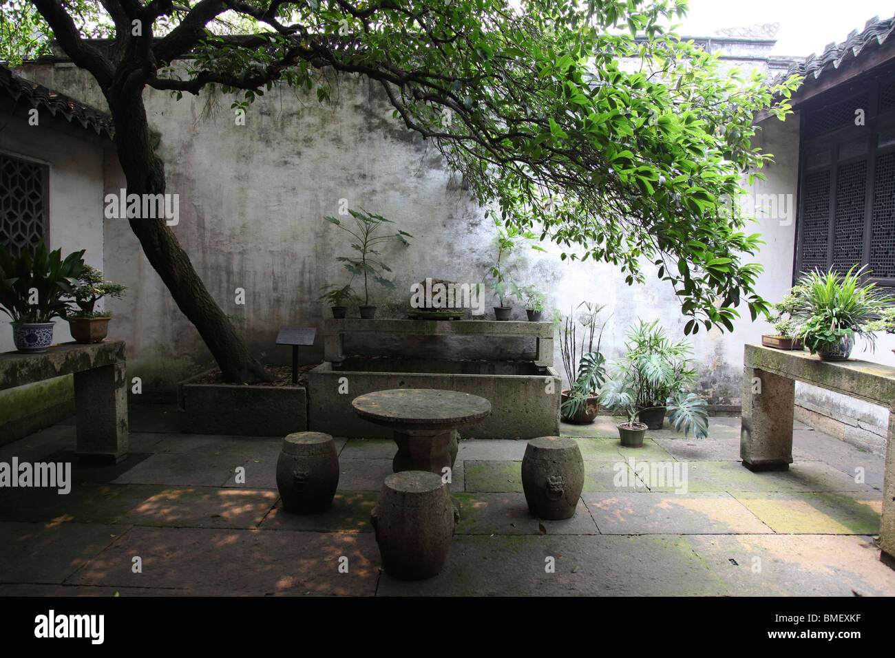 Garden in Former Residence Of Lu Xun, Shaoxing, Zhejiang Province, China Stock Photo