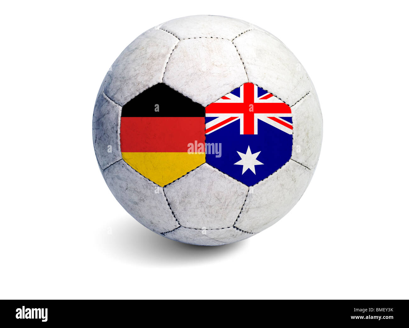 Football white Germany Australia Stock Photo