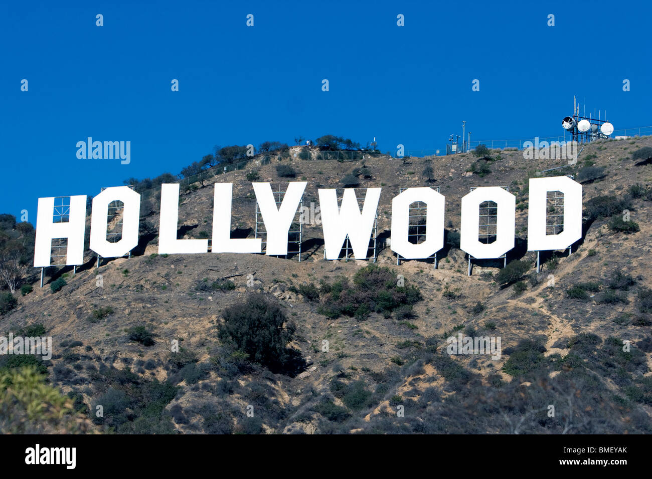 The Hollywood Sign Stock Photo