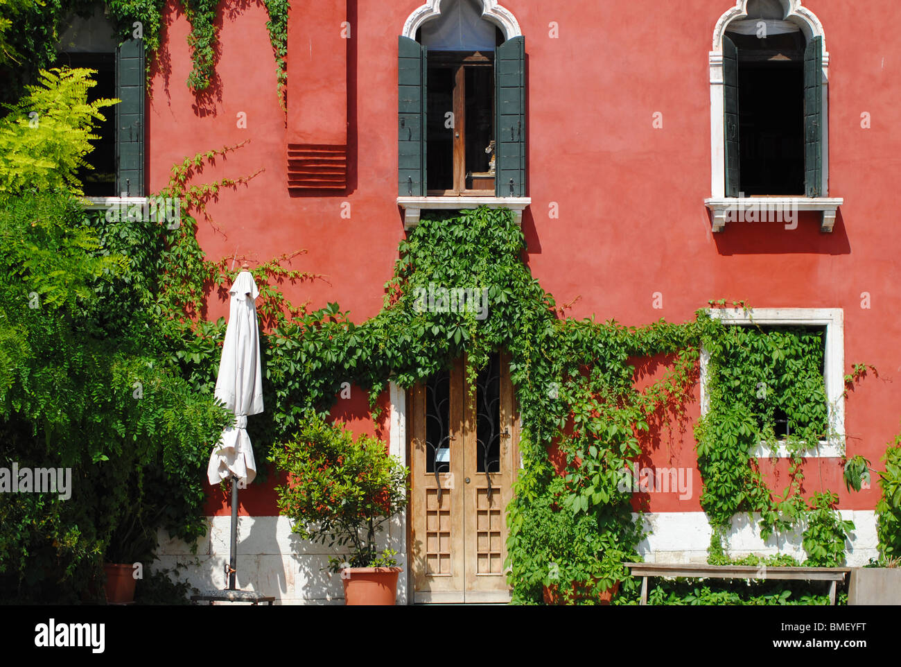 Colorful house in central Venice, italy Stock Photo