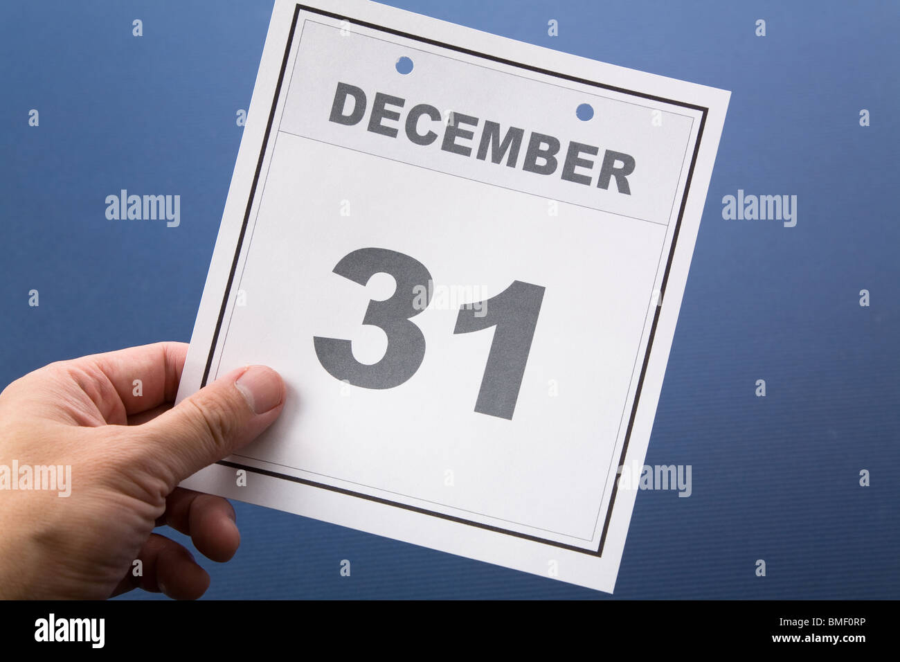 Last day of the year, calendar date December 31 for background Stock Photo