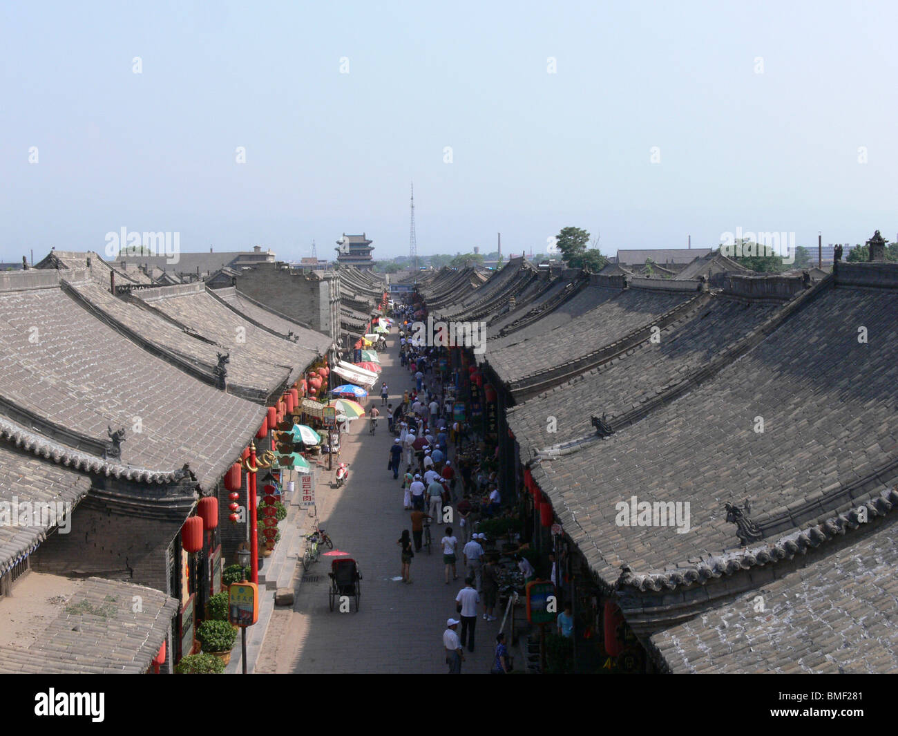 Ancient Ming-Qing Street, Pingyao, Shanxi Province, China Stock Photo