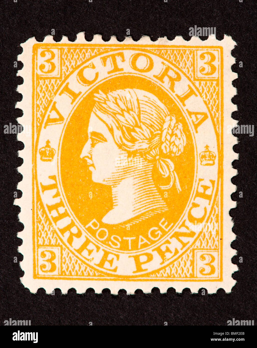Postage stamp from Victoria depicting Queen Victoria of Great Britain