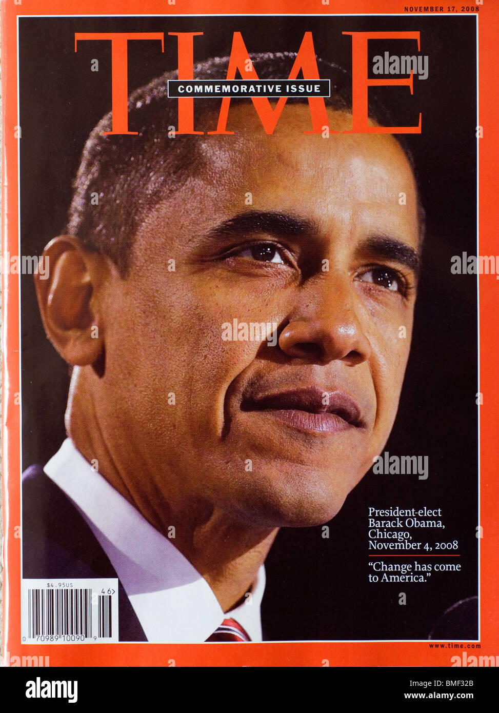 Time magazine cover featuring President Barak Obama Stock Photo