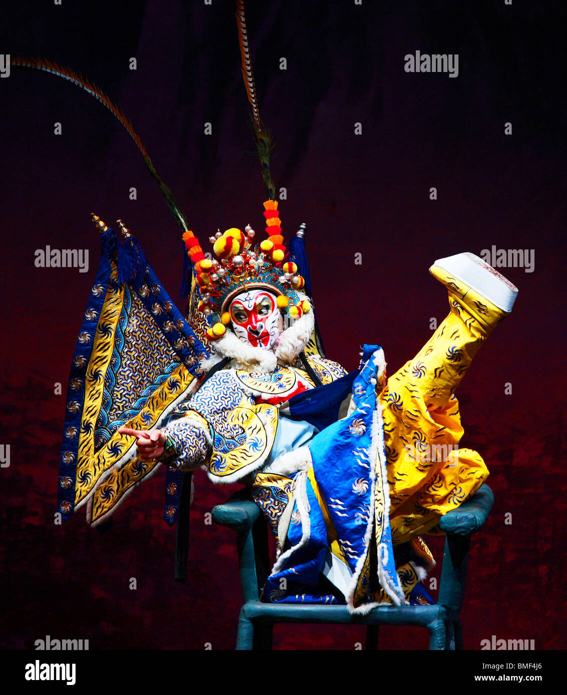 Beijing opera performer performing the Journey To The West, Beijing, China Stock Photo
