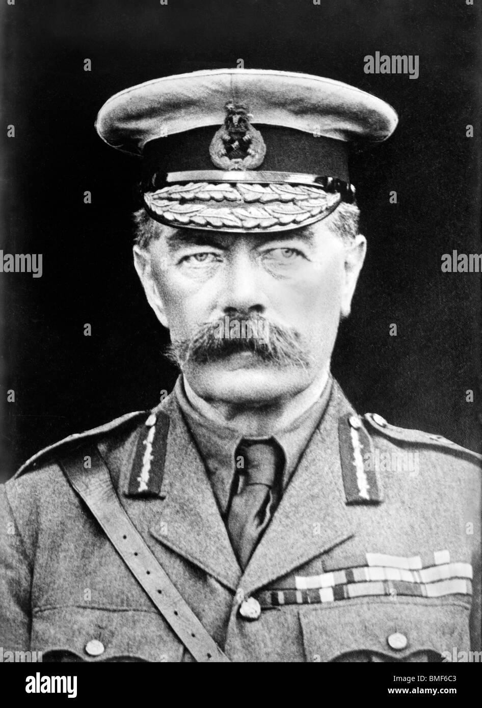 Vintage photo c1915 of British military leader and statesman Lord Kitchener (Horatio Herbert Kitchener, 1st Earl Kitchener). Stock Photo