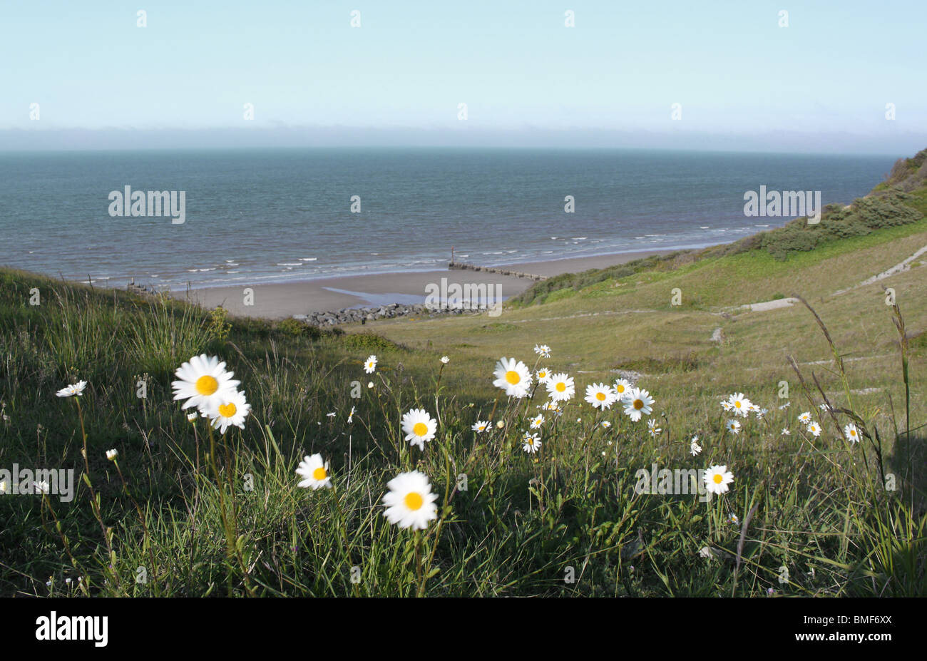 From the cliff top overlooking the beach at Overstrand, Norfolk