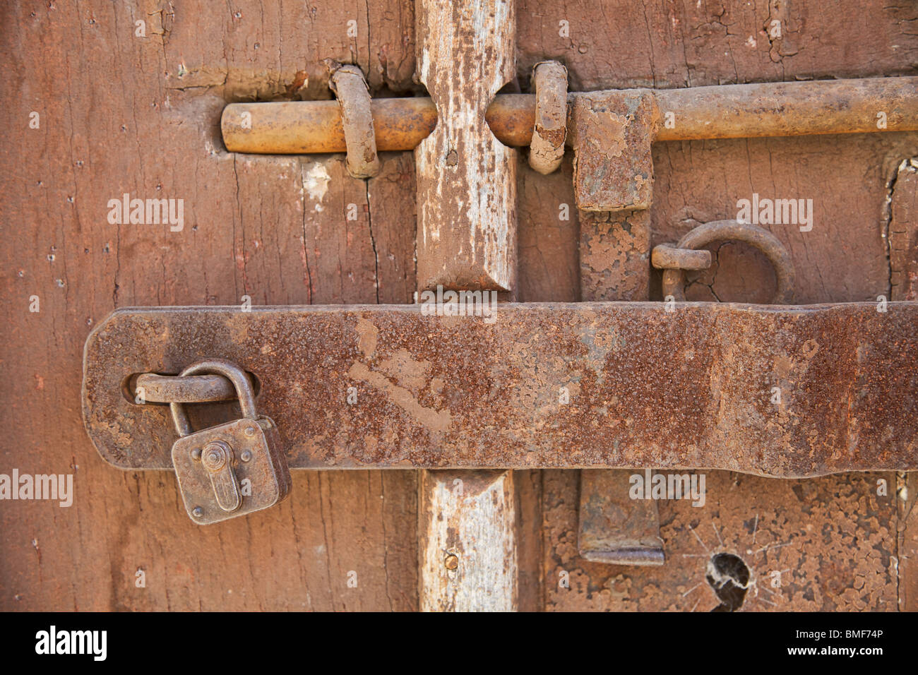Rustic Rusty Door Lock Stock Photo Alamy