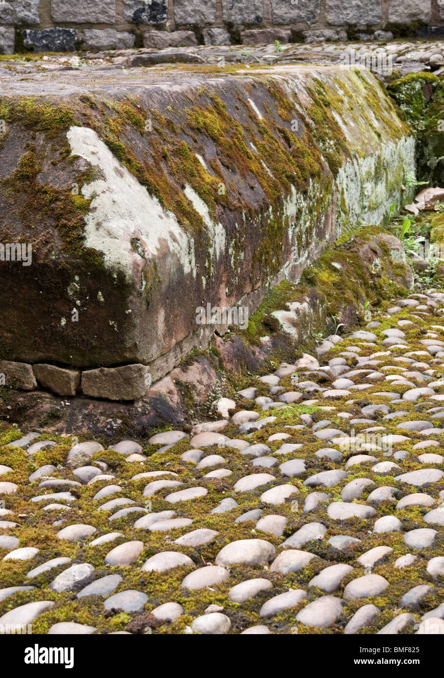 The foundation stones of Godiva Priory, Coventry Stock Photo