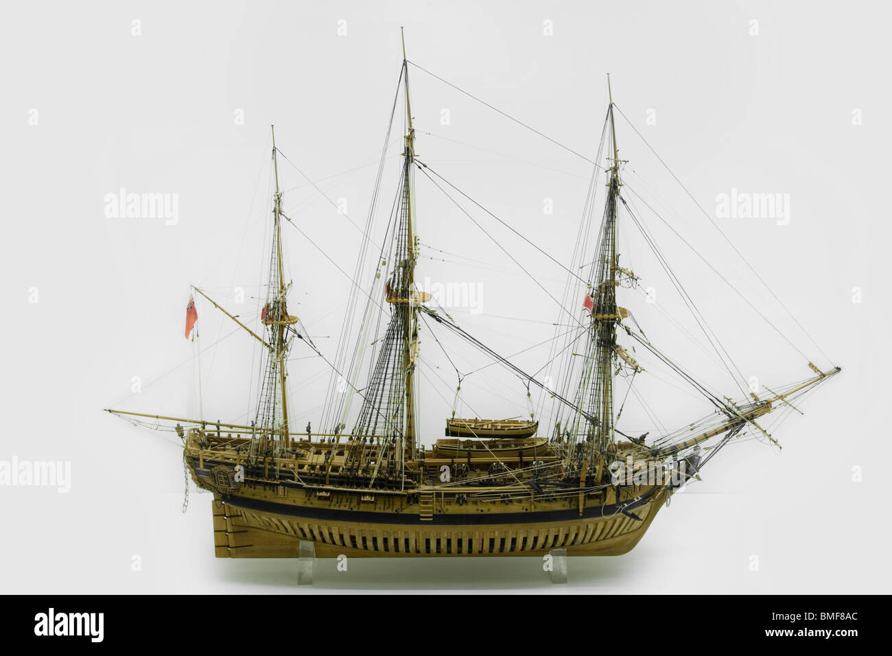 Scale model of the 'Atalanta' Lightly armed Sheerness 1776 Stock Photo