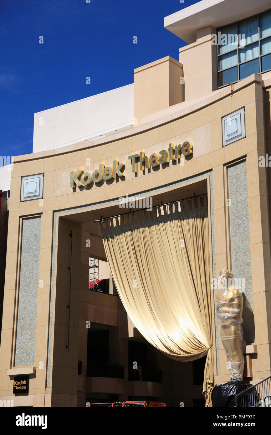Preparations for Academy Awards, Kodak Theatre, Hollywood Boulevard, Los Angeles, California, USA Stock Photo