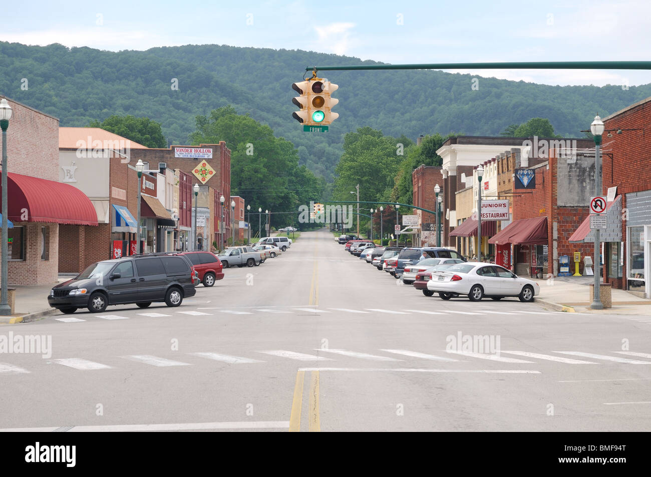 The downtown business district in Rockwood, Tennessee, USA. Photo by