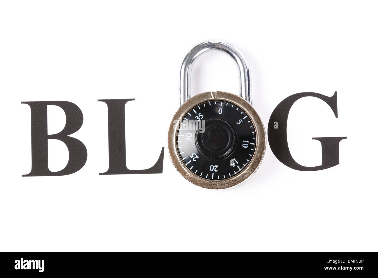 Blog andlock, internet Diary security and privacy Stock Photo