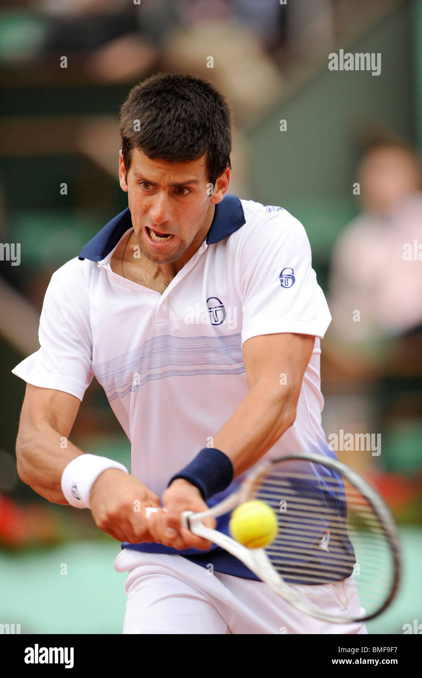 Novak Djokovic (SRB) competing at the 2010 French Open Stock Photo - Alamy