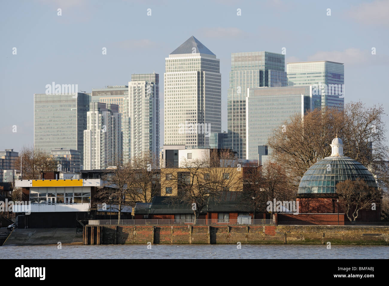 Canary Wharf, the other financial business district in London, Isle of Dogs Stock Photo