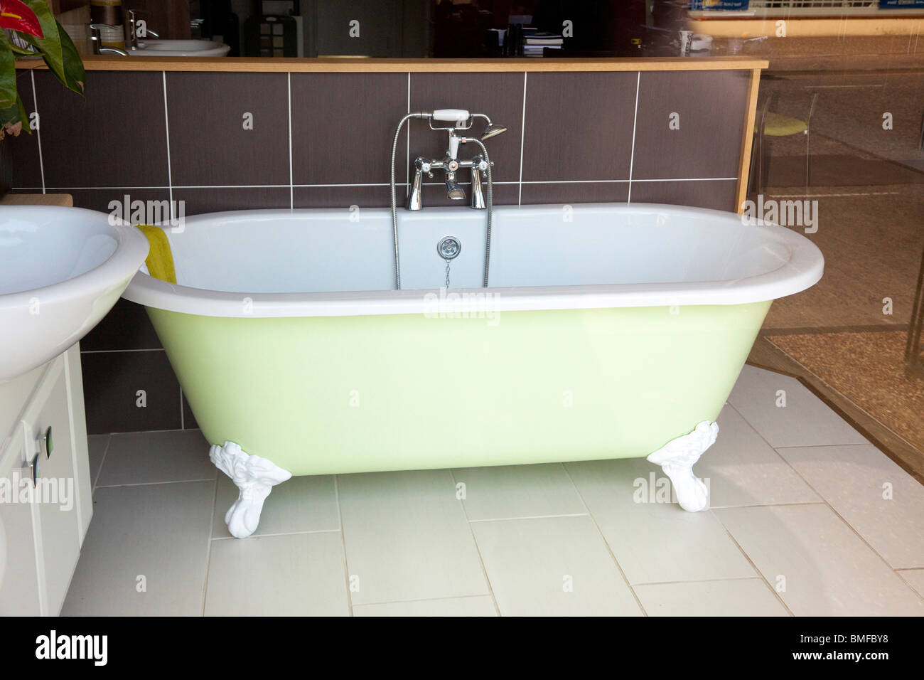 bath in a bathroom shop showroom Stock Photo Alamy