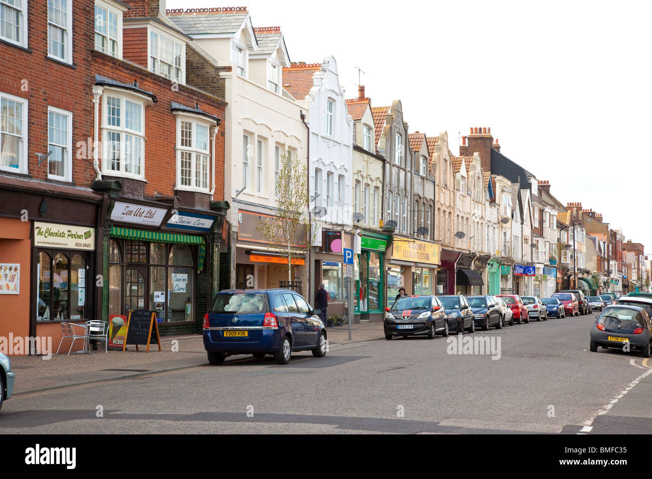 Connaught Avenue in Frinton On Sea, Essex, UK Stock Photo