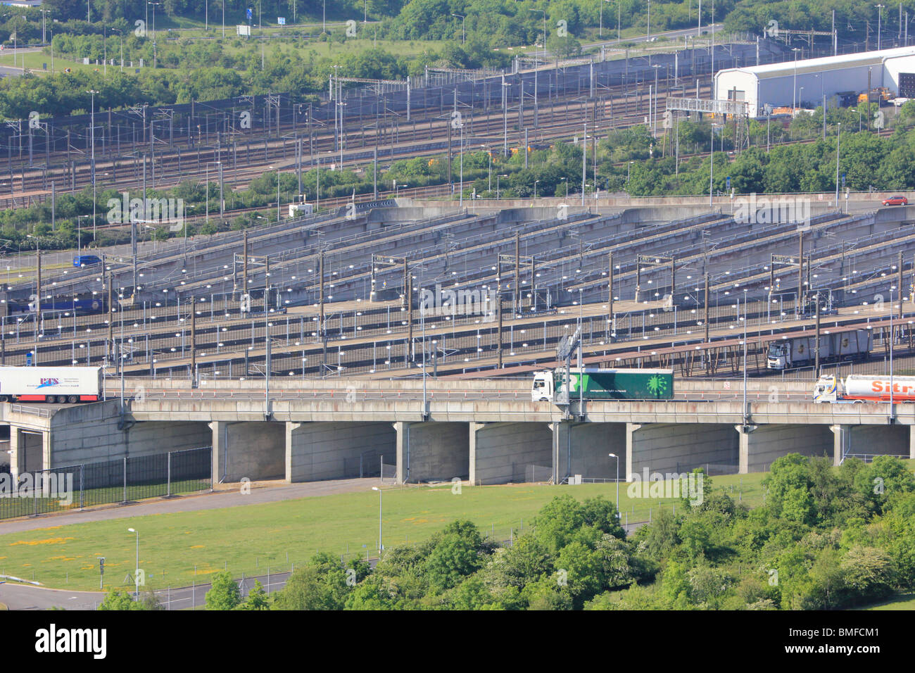 Channel Tunnel rail terminal near folkstone kent Stock Photo Alamy