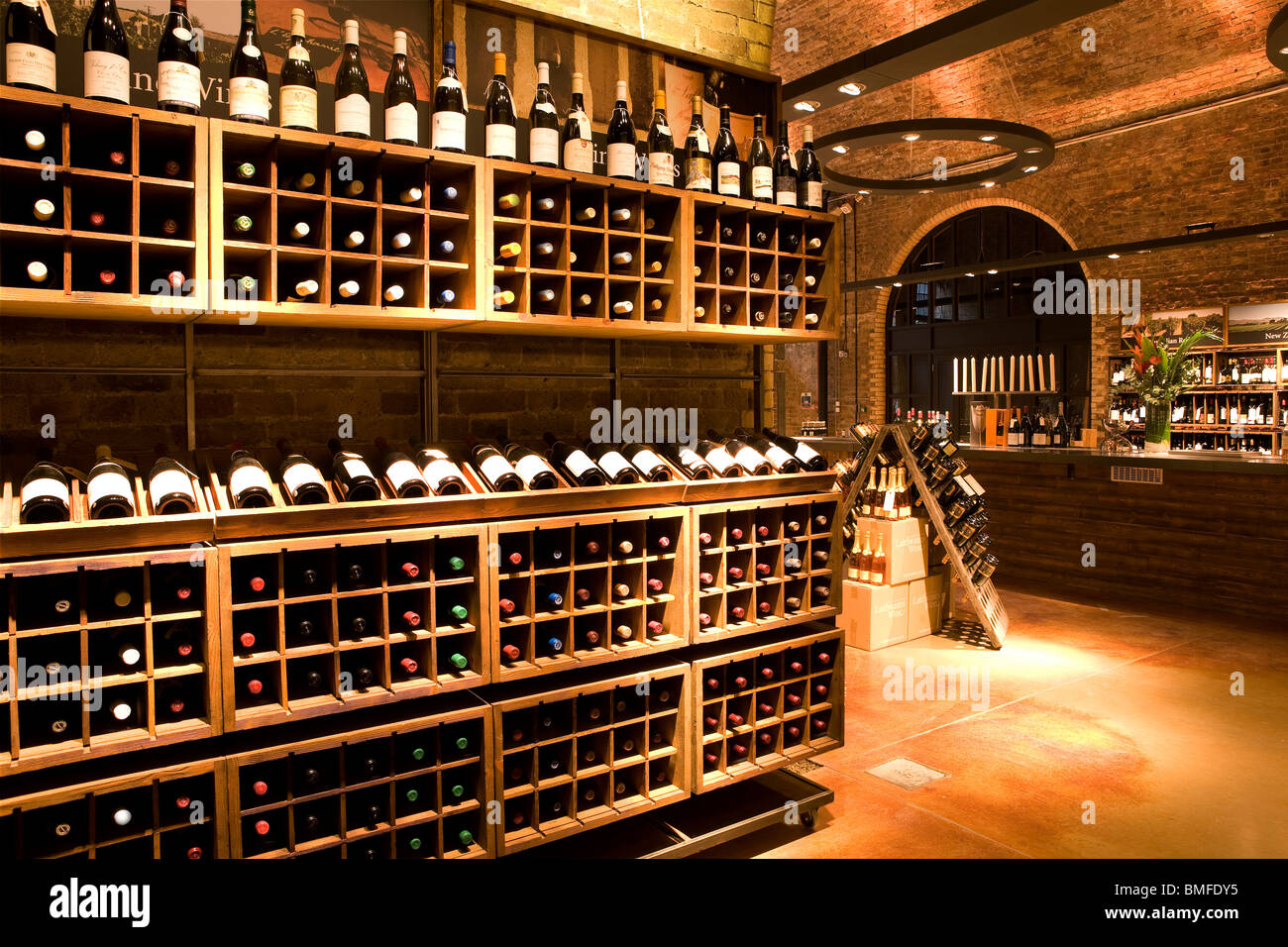 interior of Laithwaites wine store at Vinopolis Stock Photo
