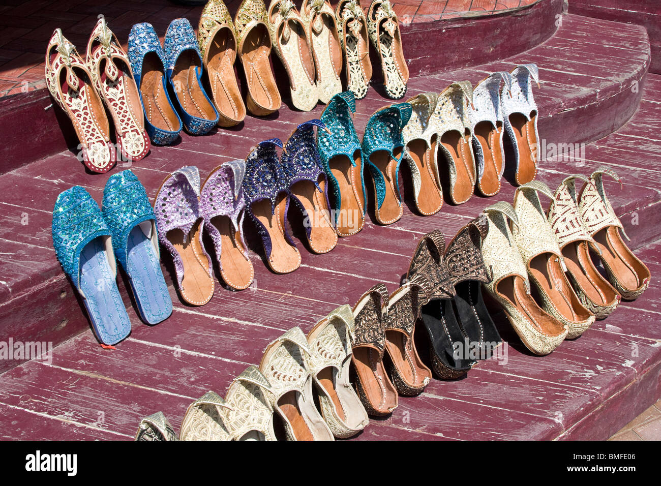 Slippers for sale in Souk (old market) in Dubai, UAE Stock Photo Alamy