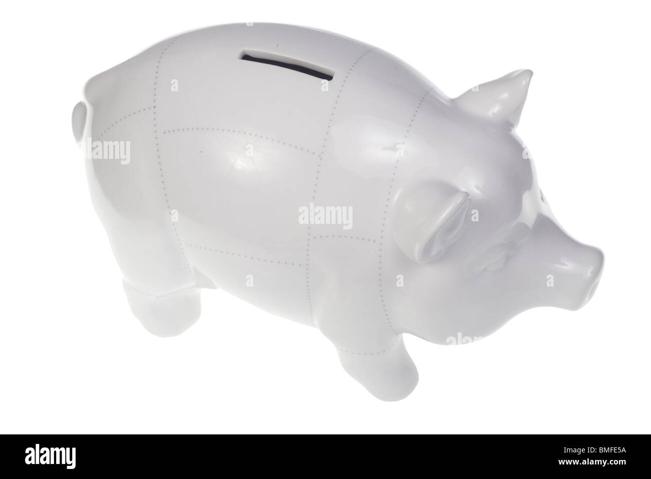white piggy bank isolated on white background Stock Photo - Alamy