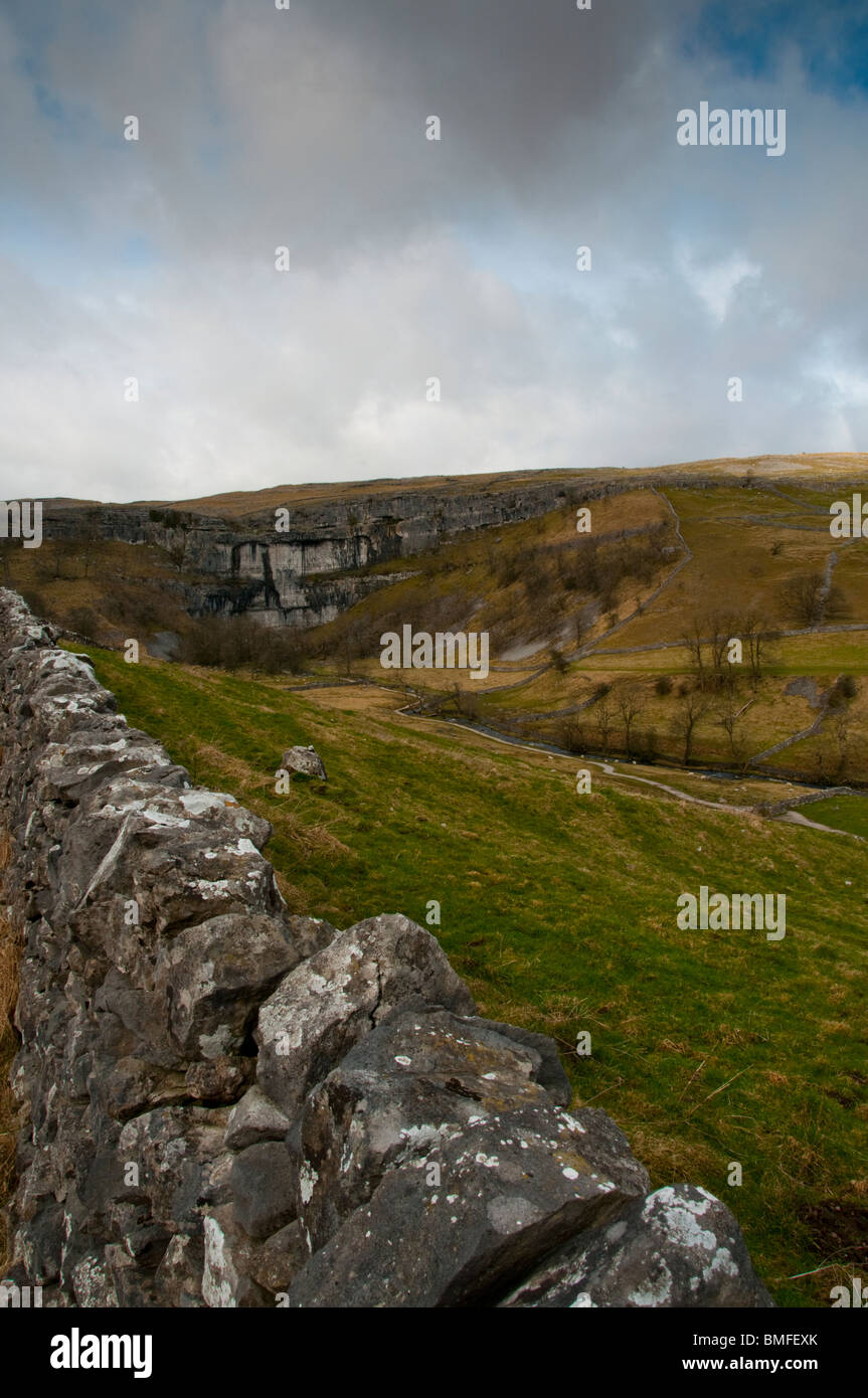 Malham Cove in Malhamdale in the Yorkshire Dales Stock Photo